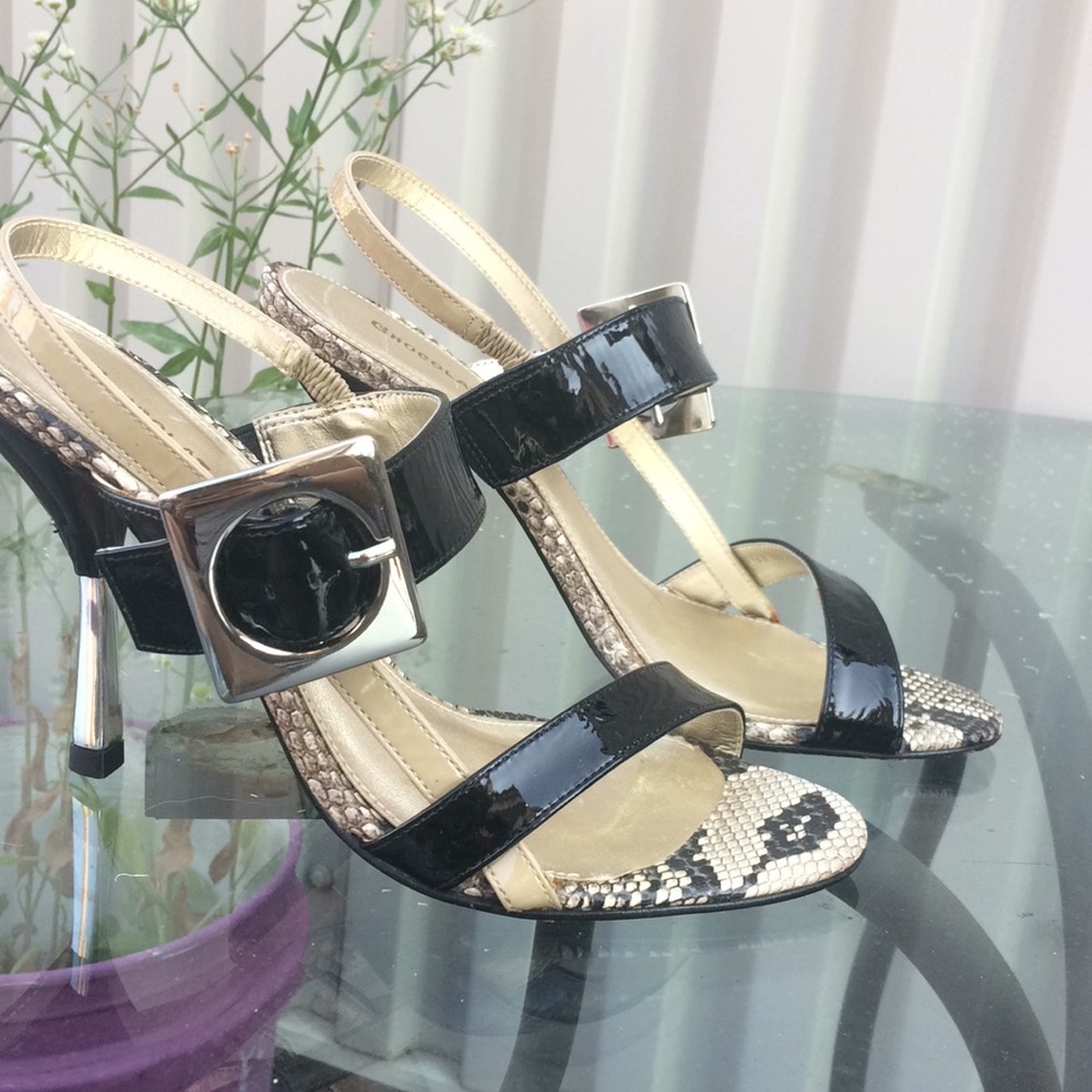 Snakeskin style heels